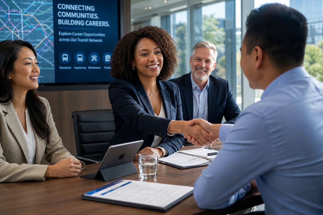 Recruiter and Candidate Shaking Hands During a Job Interview