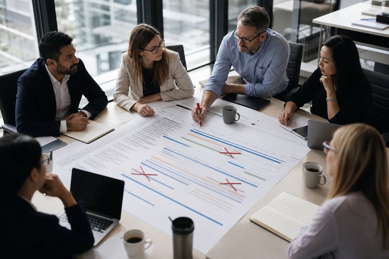 Project Management Team De-Scoping a Project Roadmap