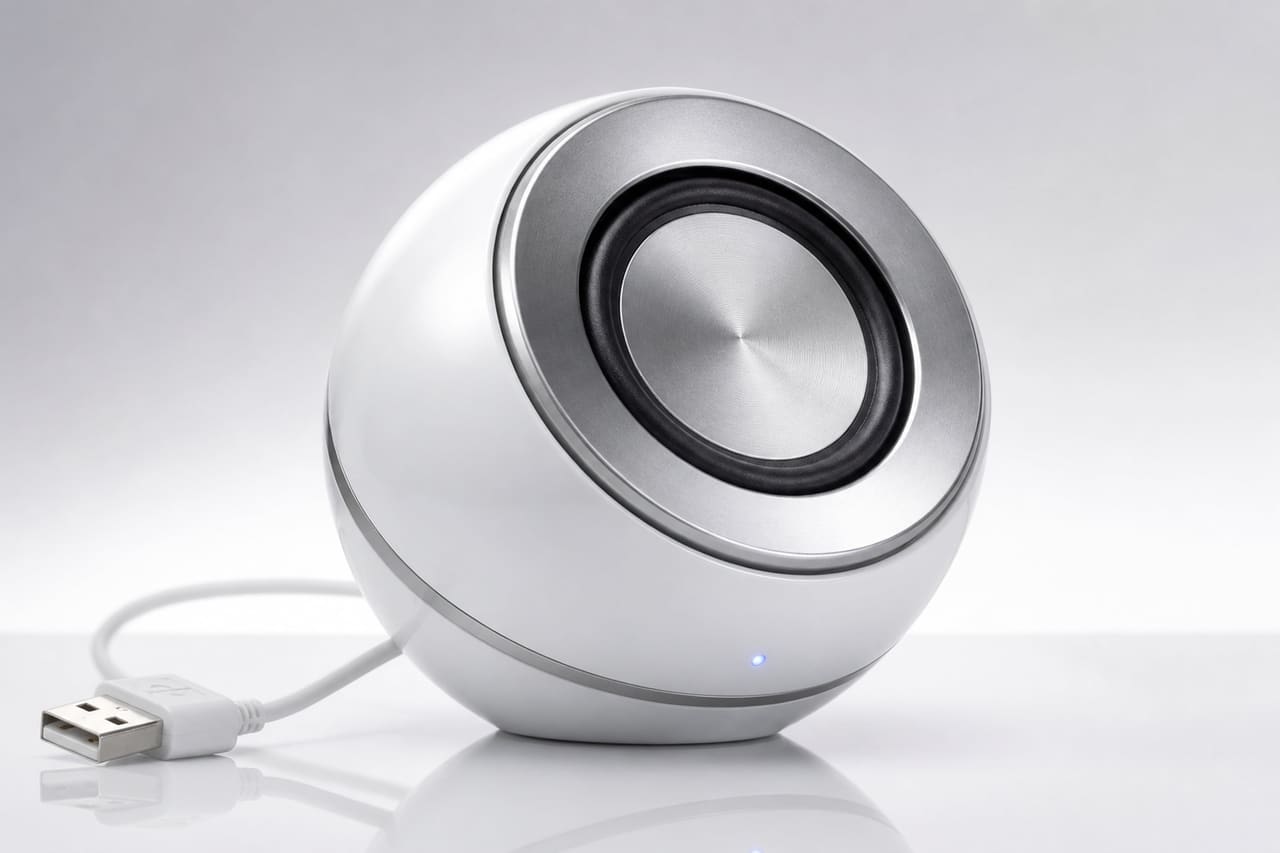 Altec Lansing Orbit USB Iml237 Portable Speaker on White Background