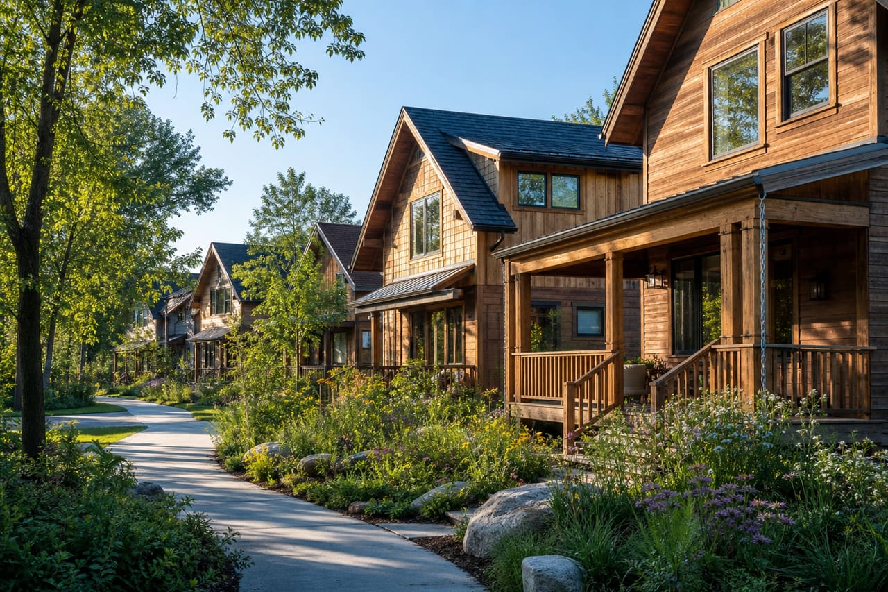 Sustainable Easternwood Family Housing in a Green Community