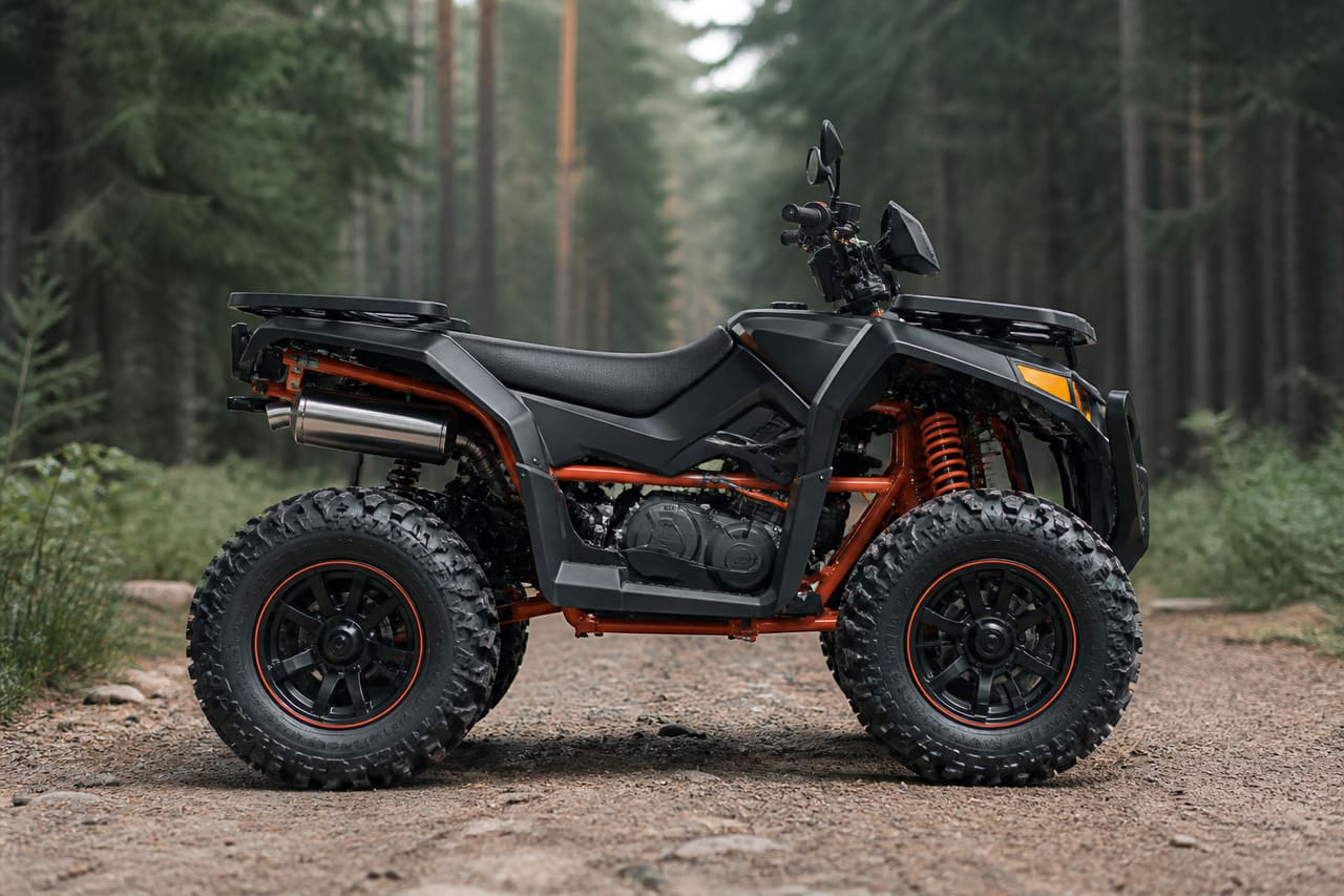 Side View of a Professional All Terrain Quad Bike