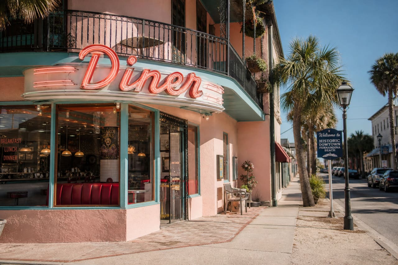 Retro New Orleans Style Diner in Fernandina Beach