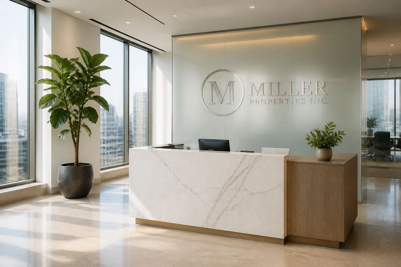 Modern Corporate Lobby of Miller Properties Inc