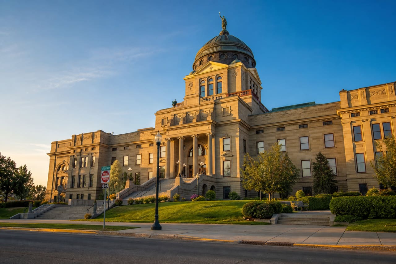 Civic Center in Helena Montana Under a Clear Sky