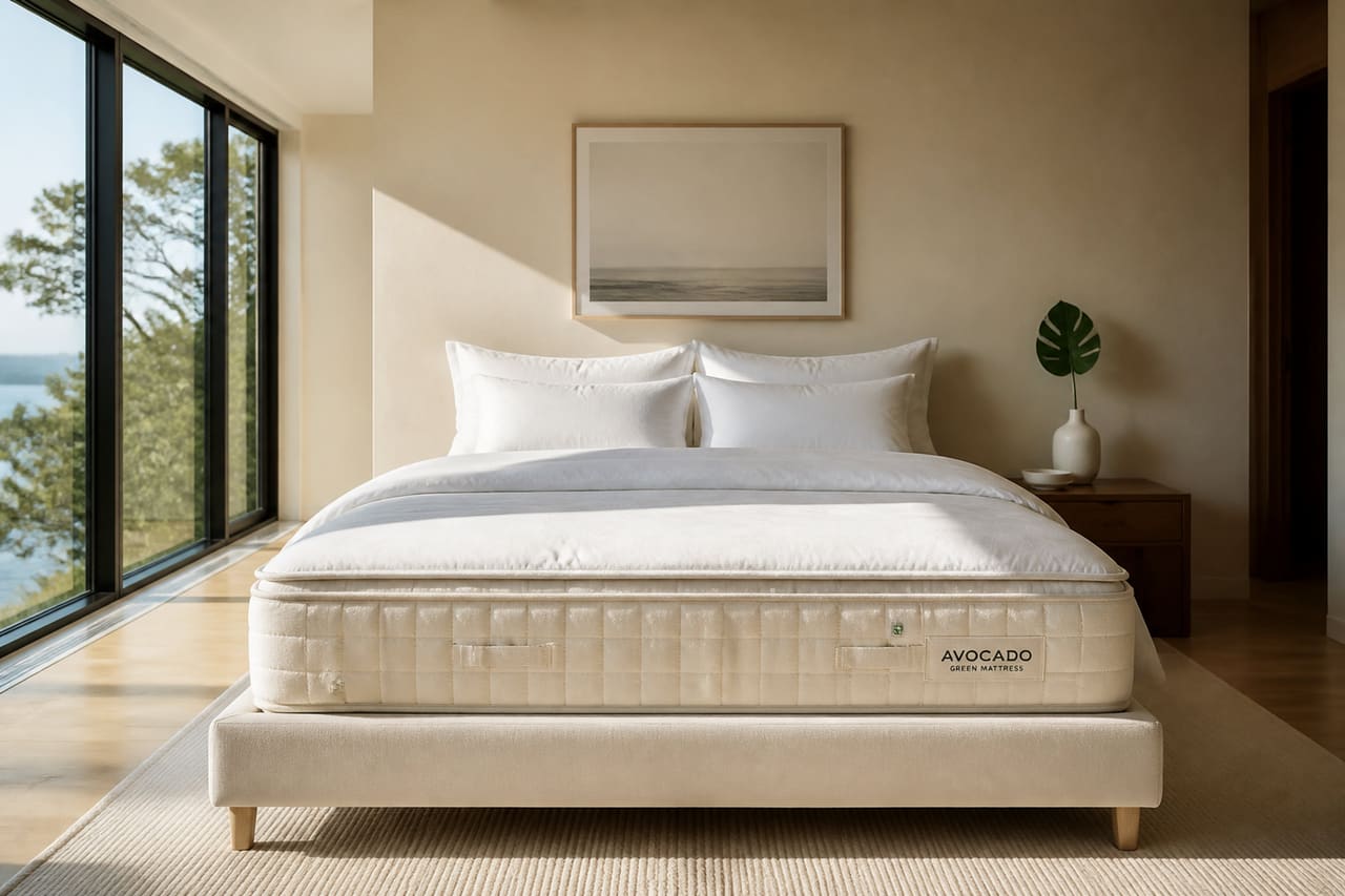 Luxury King Size Mattress in a Modern Minimalist Bedroom