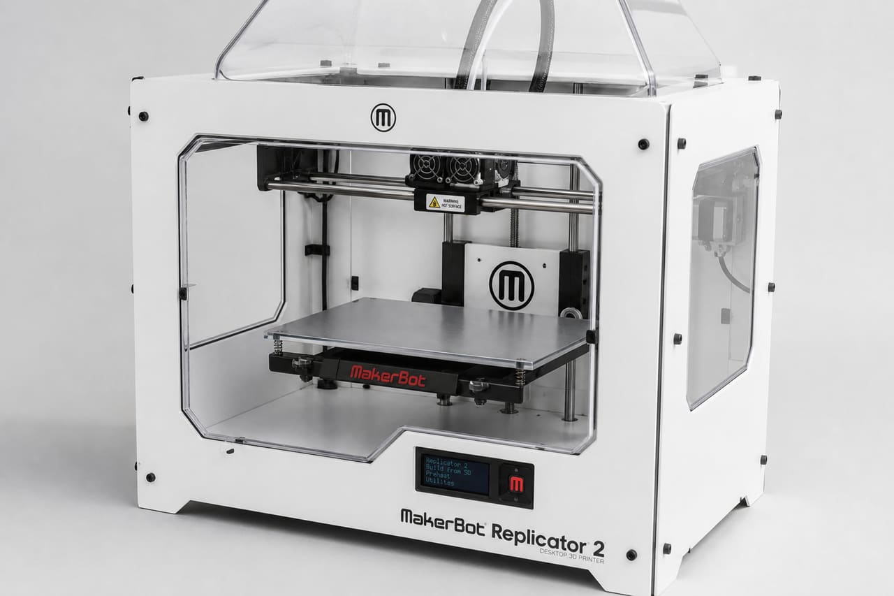 Makerbot Replicator 2 3D Printer Showing Build Bed Volume