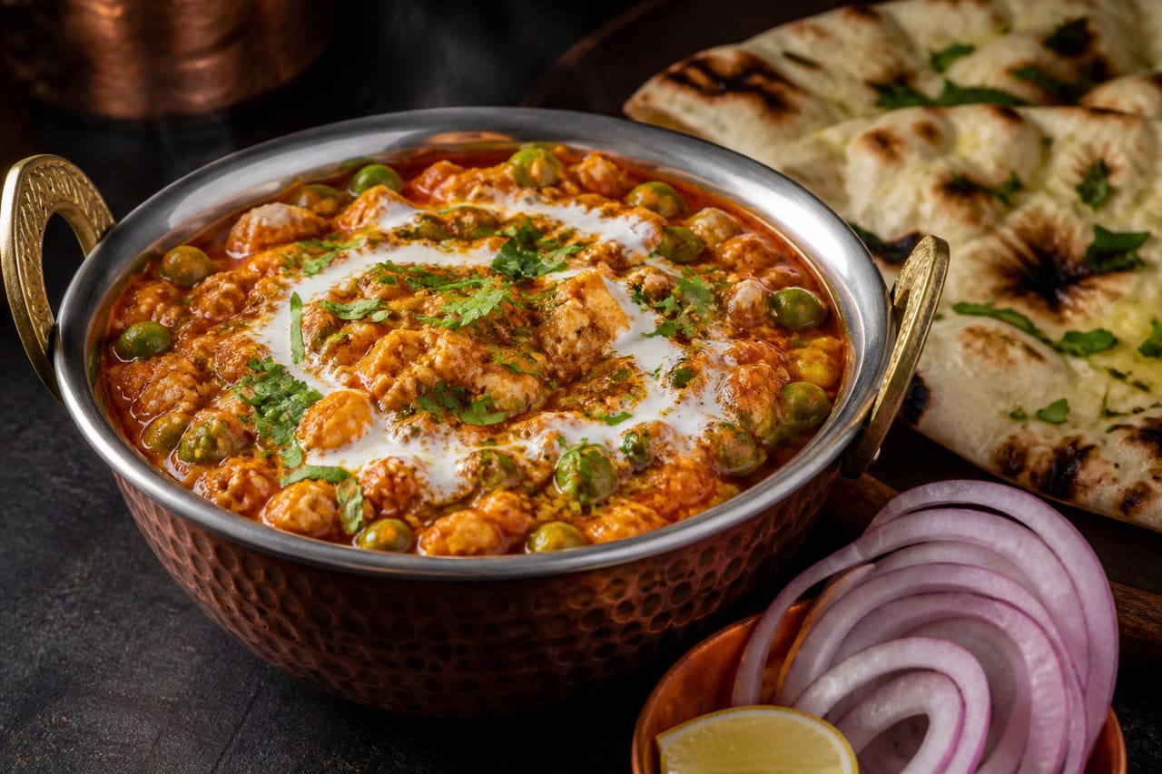Paneer Keema Served in a Traditional Indian Bowl