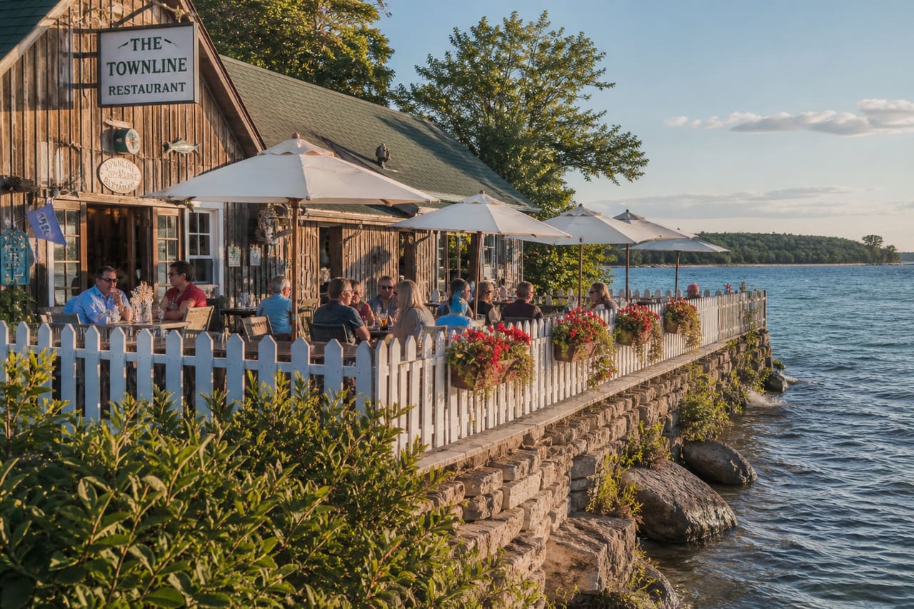 Rustic Waterfront Restaurant on Washington Island Wisconsin