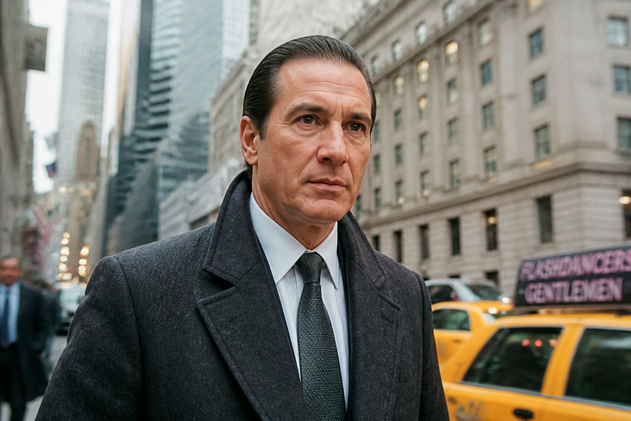 Professional Man Walking Through New York City Financial District