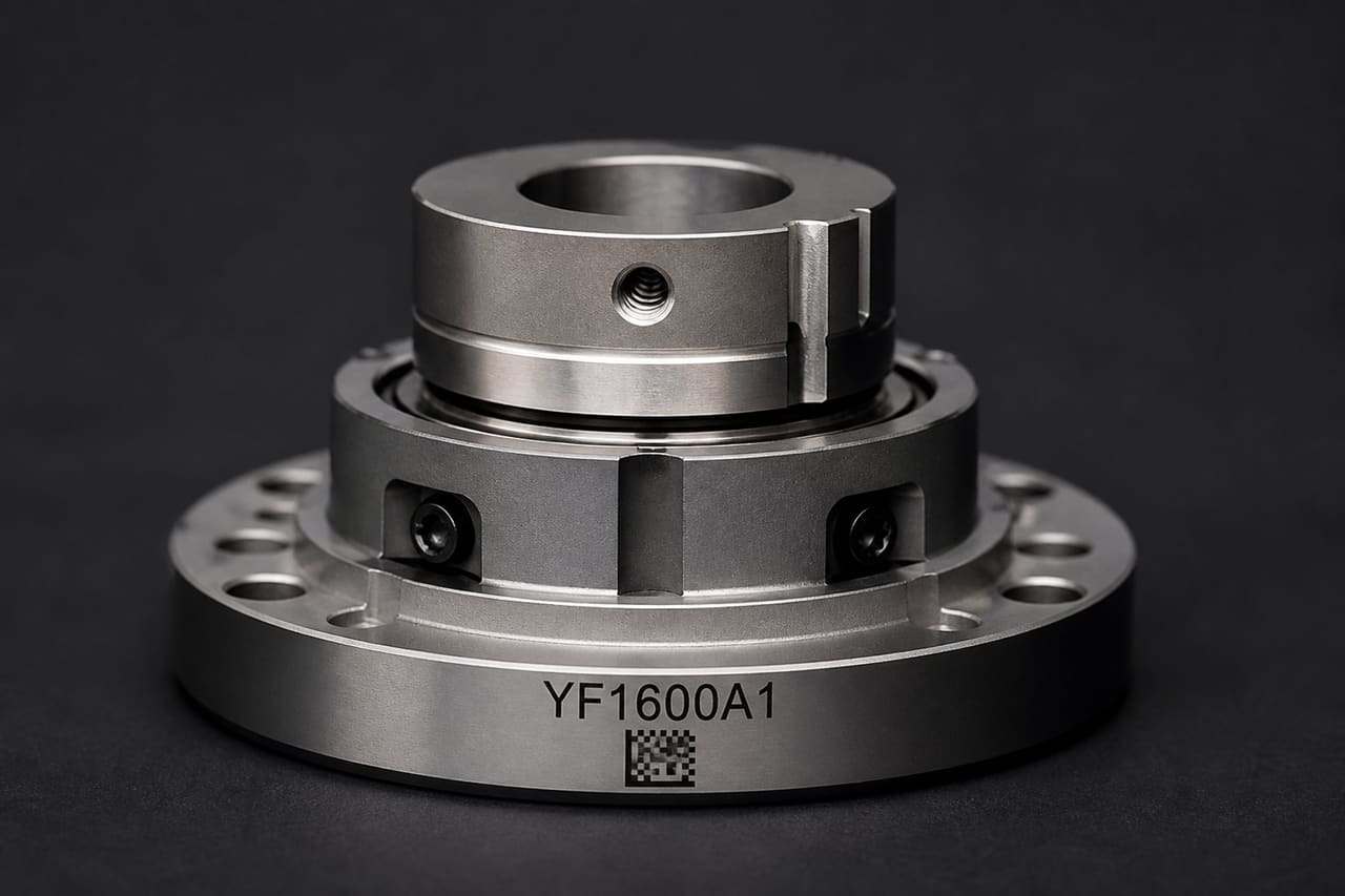 Yf1600a1 Industrial Precision Component on Dark Background