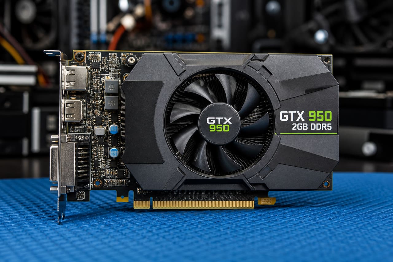 Gtx 950 2gb Ddr5 Graphics Card on an Anti-Static Mat