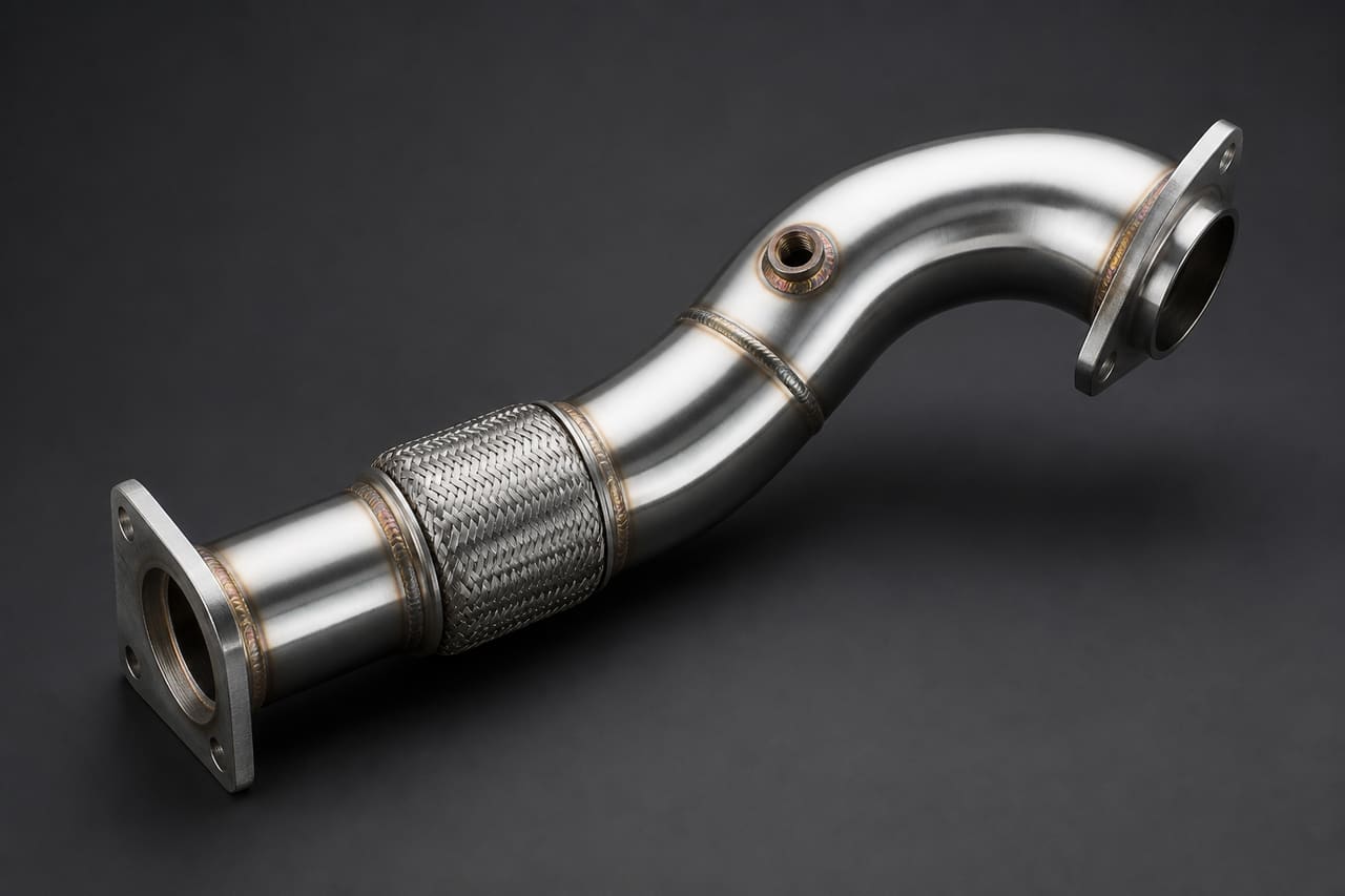 Stainless Steel Performance Downpipe for a 2016 Jetta 1.4t