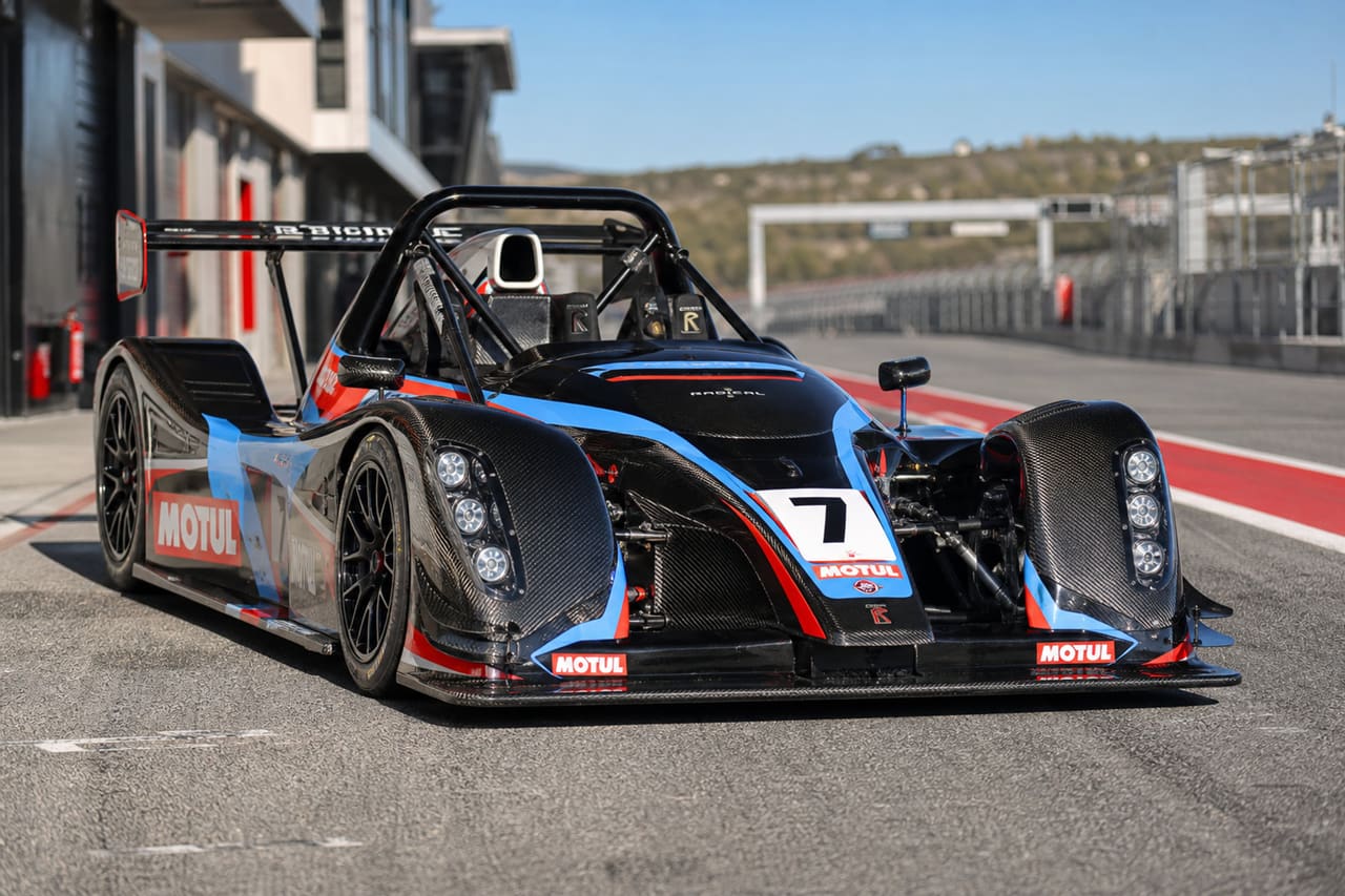 High Performance Radical Track Car in Racing Pit Lane