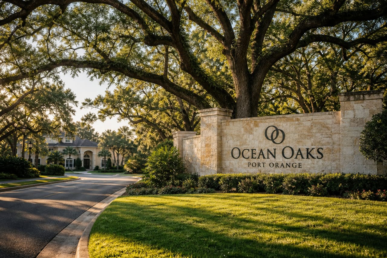 Luxury Residential Entrance at Ocean Oaks Port Orange