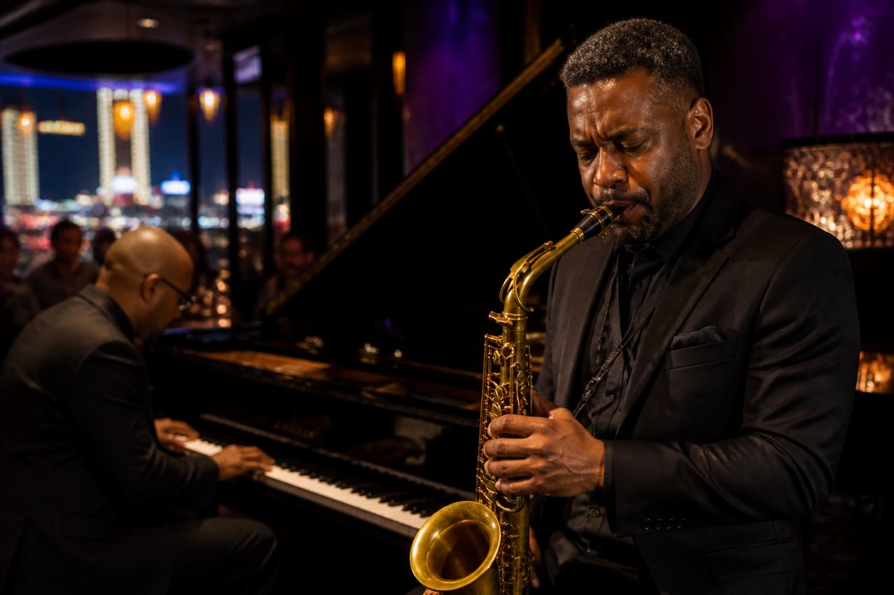 Live Jazz Band Performing at a Las Vegas Lounge