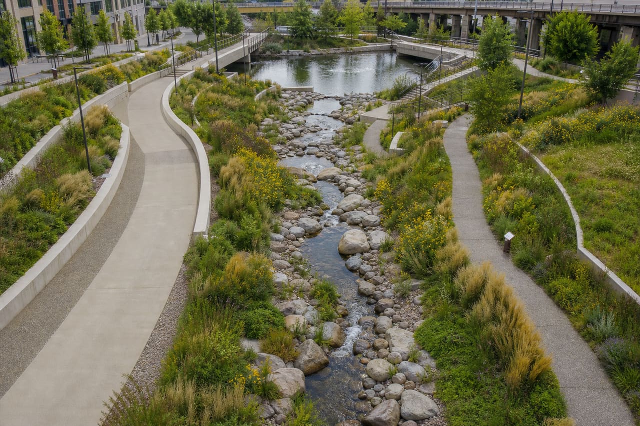Modern Sustainable Water Management System in an Urban Park