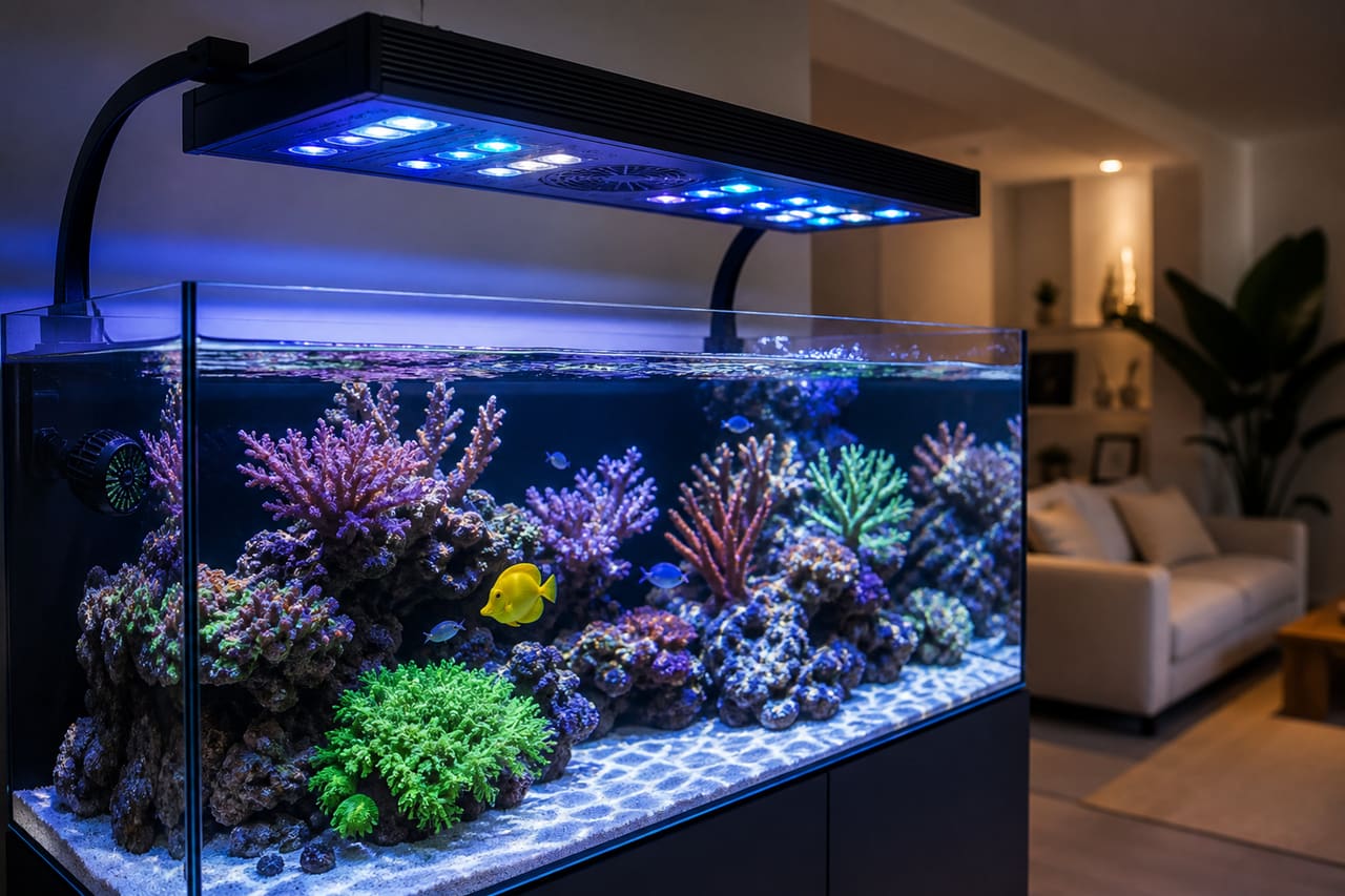 High Performance Reef LED Kit Over Saltwater Aquarium