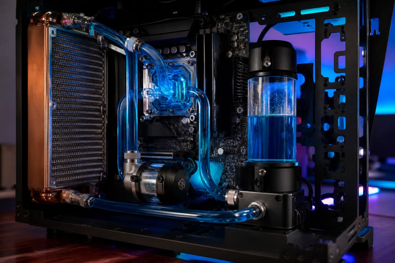 Custom Homemade Cooling System Installed in a Gaming Pc