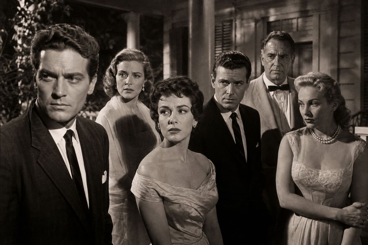 Dramatic Ensemble of Actors in Vintage 1950s Period Attire
