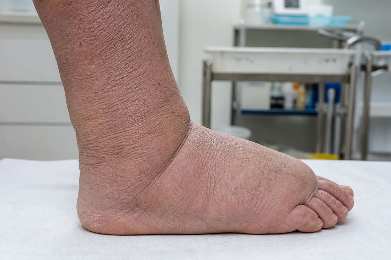 Lower Leg and Foot with Milroy Syndrome Swelling
