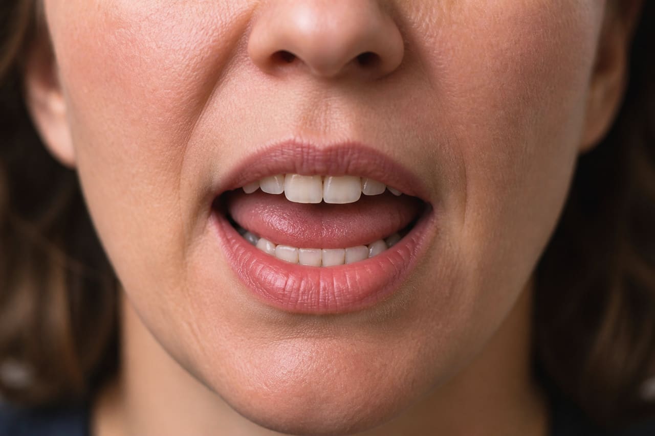 Close Up of Person Articulating the Word Charleston