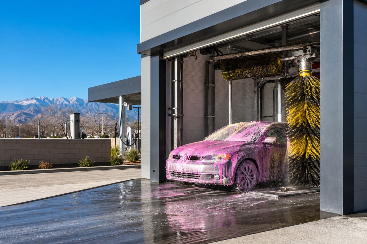 Modern Automatic Car Wash Facility in Reno Nevada