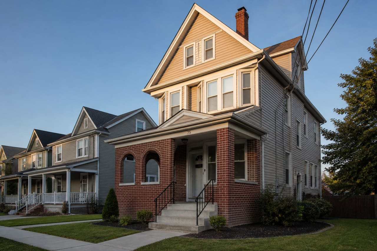 Exterior View of a Traditional Rental Property in Phillipsburg Nj