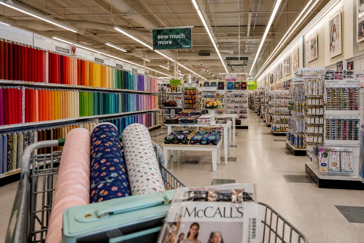 Interior of a Fabric and Craft Store in Margate