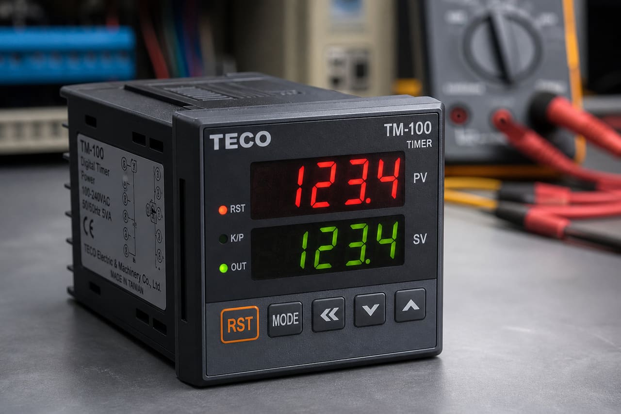 Tm-100 Industrial Digital Timer on Technical Workbench