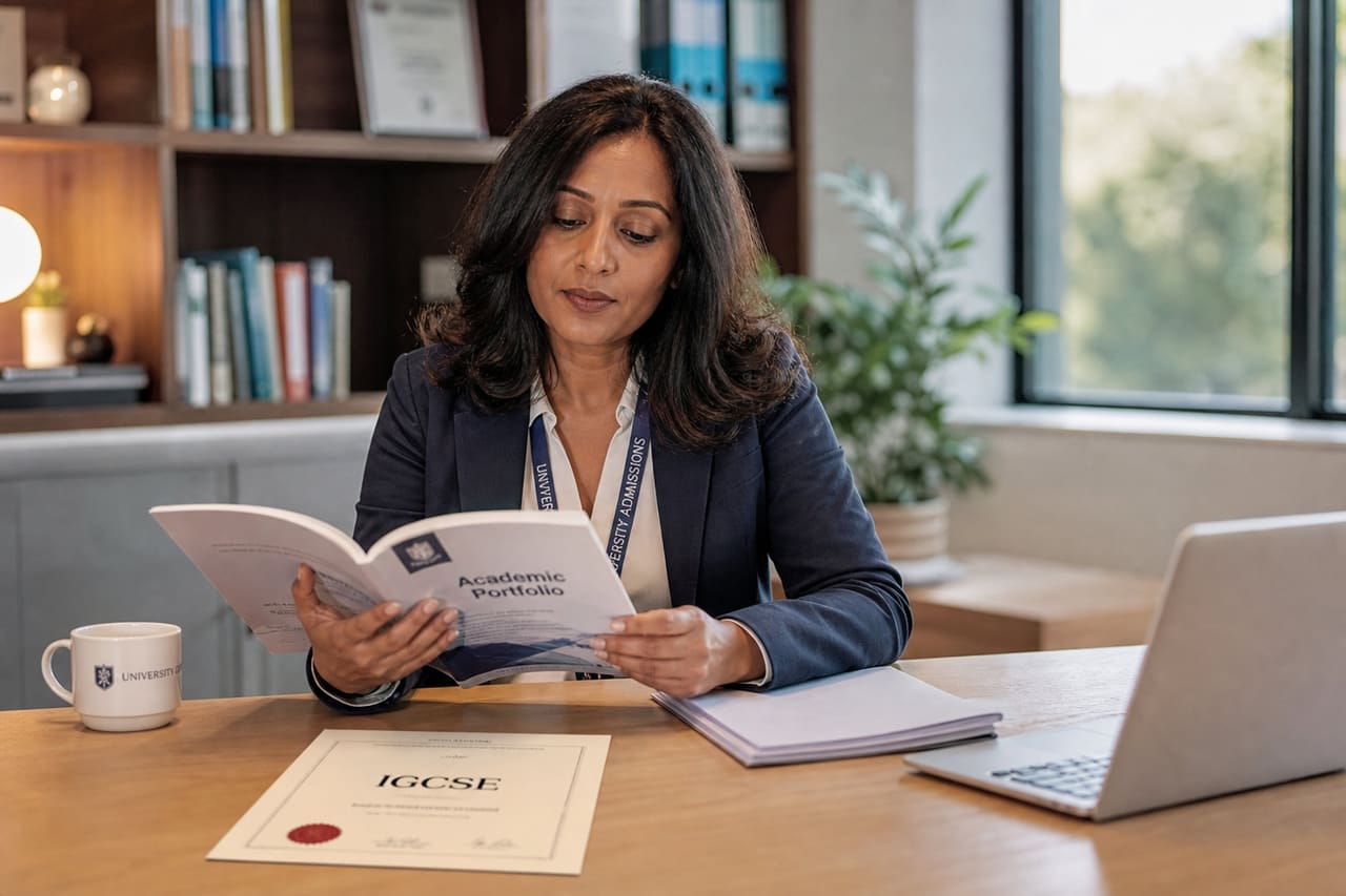University Admissions Officer Reviewing Igcse Certificates