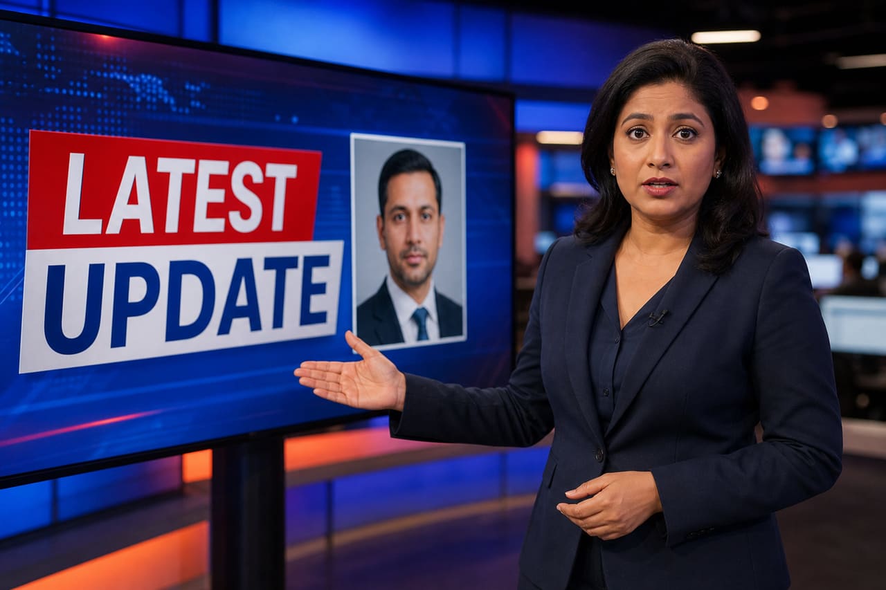 News Anchor Presenting a Kelvin Benjamin Update in Studio