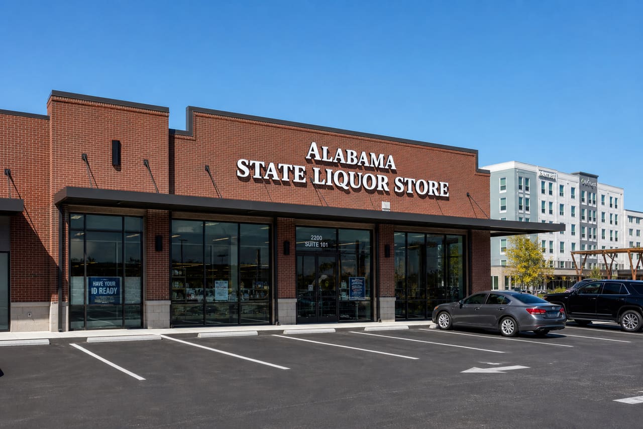 Exterior of a State Liquor Store in Birmingham Alabama