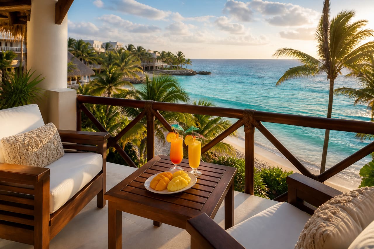 Luxury All Inclusive Resort Suite Overlooking Akumal Turquoise Waters