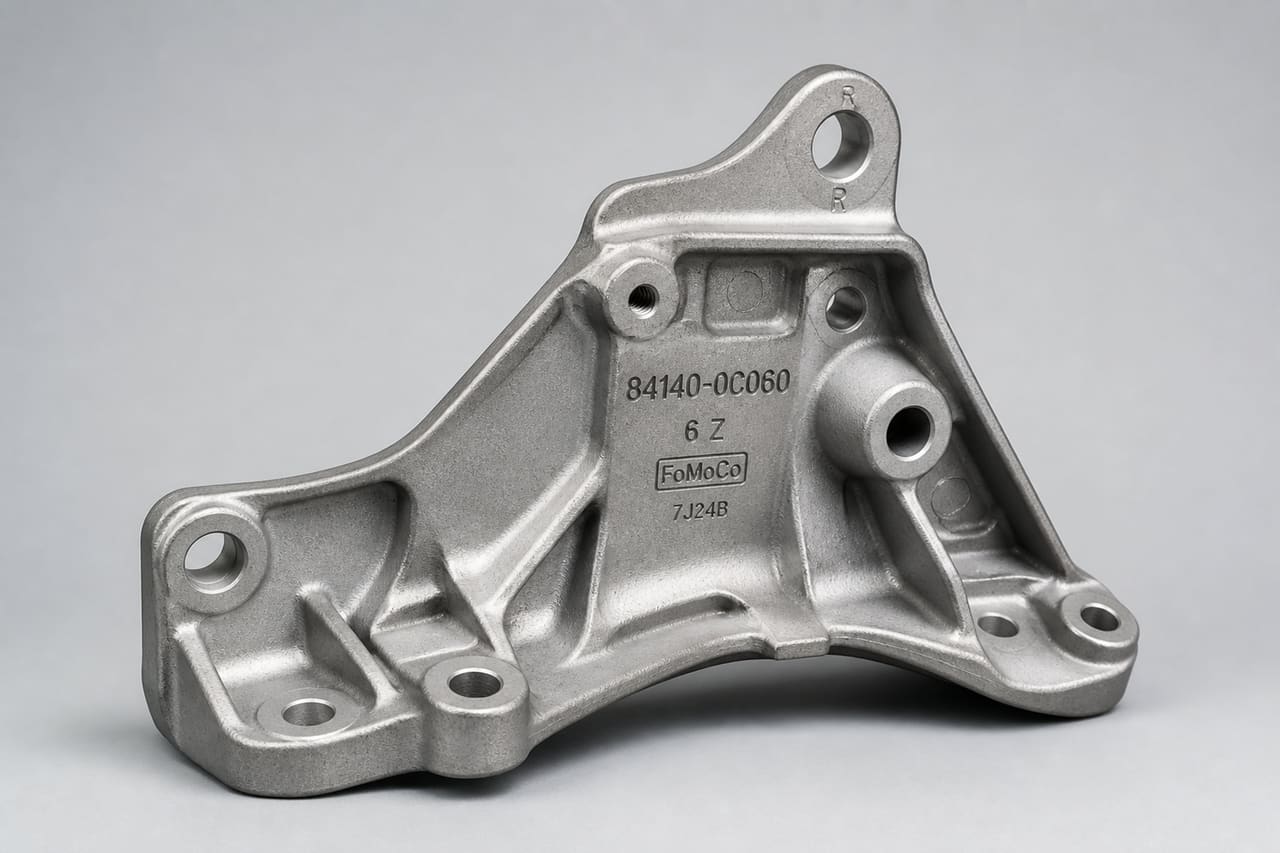 Automotive Engine Bracket 84140-0c060 on Neutral Background