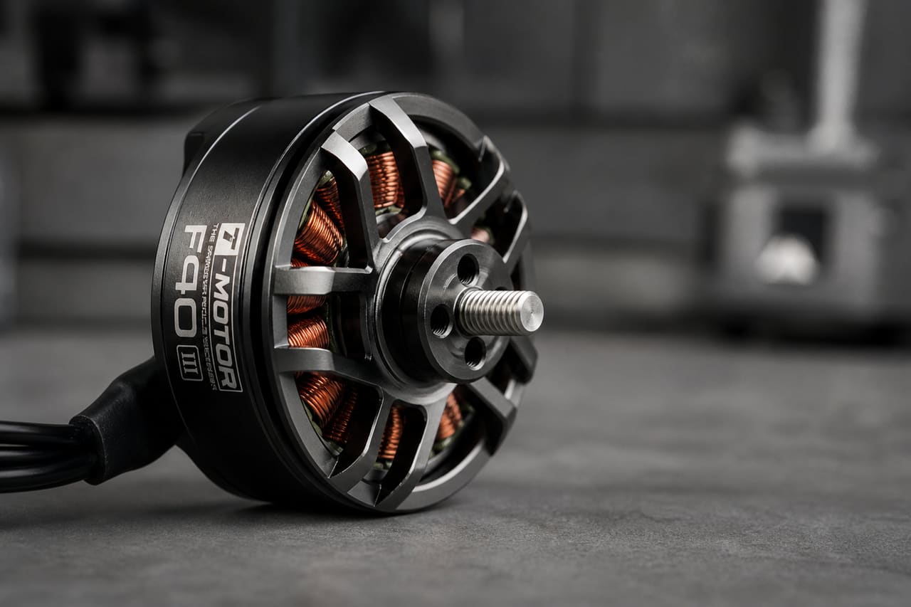 T-Motor F40 Iii Brushless Motor on Studio Background
