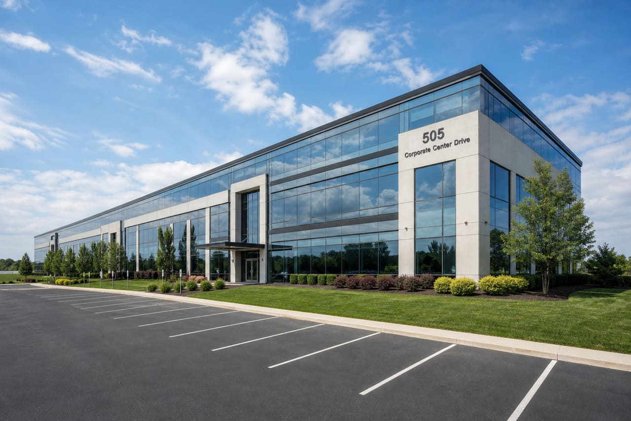 Modern Office Building Exterior at 505 Corporate Center Drive