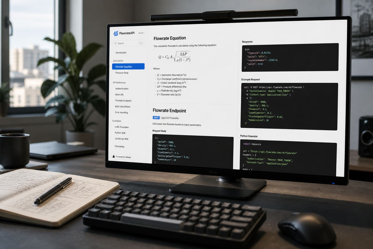 Developer Reviewing Technical API Documentation on a Computer Screen