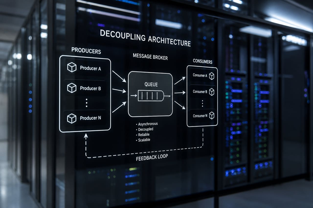 Technical Diagram of a Decoupling Network in a Data Center