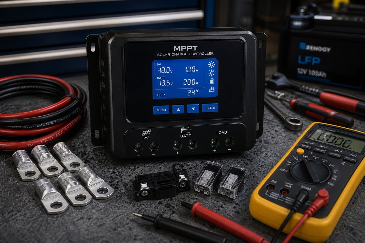 Mppt Charge Controller Kit on a Technical Workbench