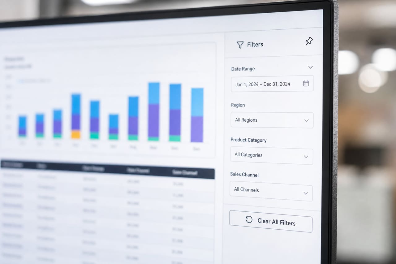 Clear Filter Button on a Data Analytics Dashboard