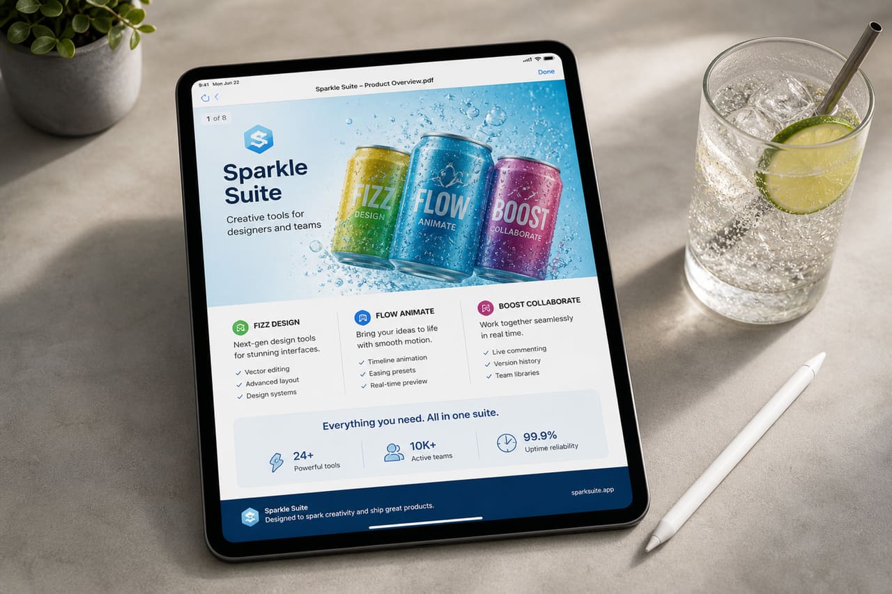 Digital Soda PDF Humble Bundle Guide on Tablet