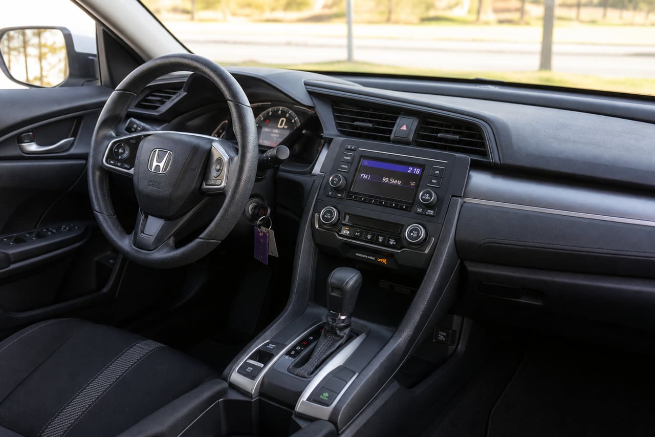 Interior Cabin of a 2018 Honda Civic Lx