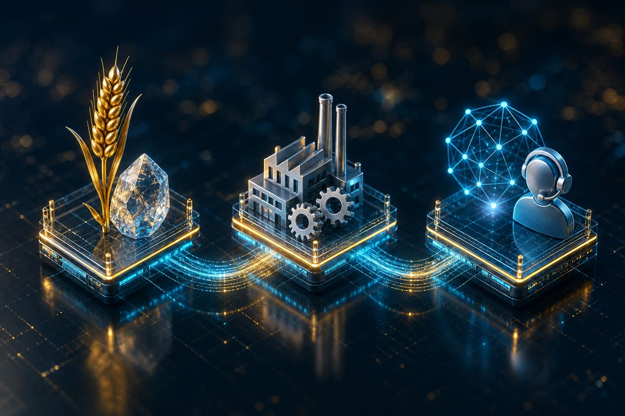 Conceptual 3D Model of Economic Sectors on a Digital Interface