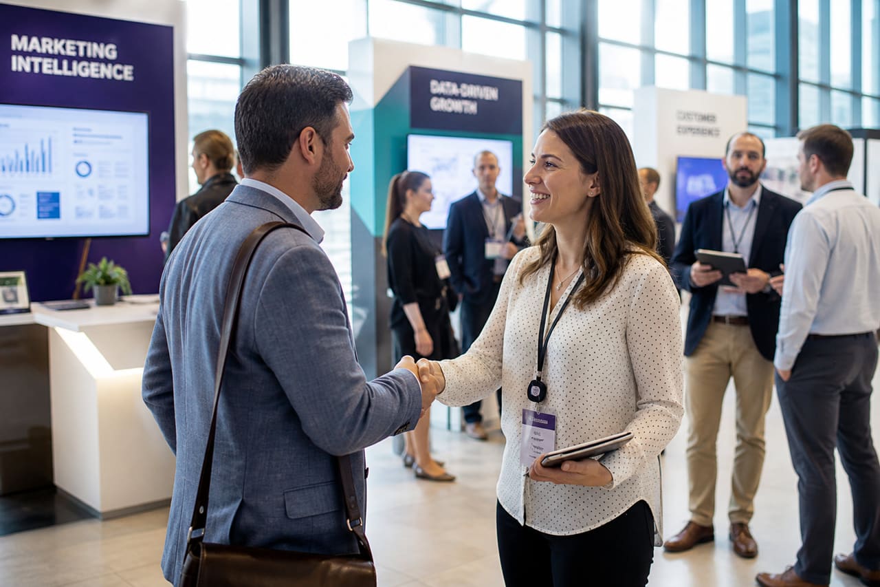 Marketing Professionals Networking at an Aba Marketing Conference