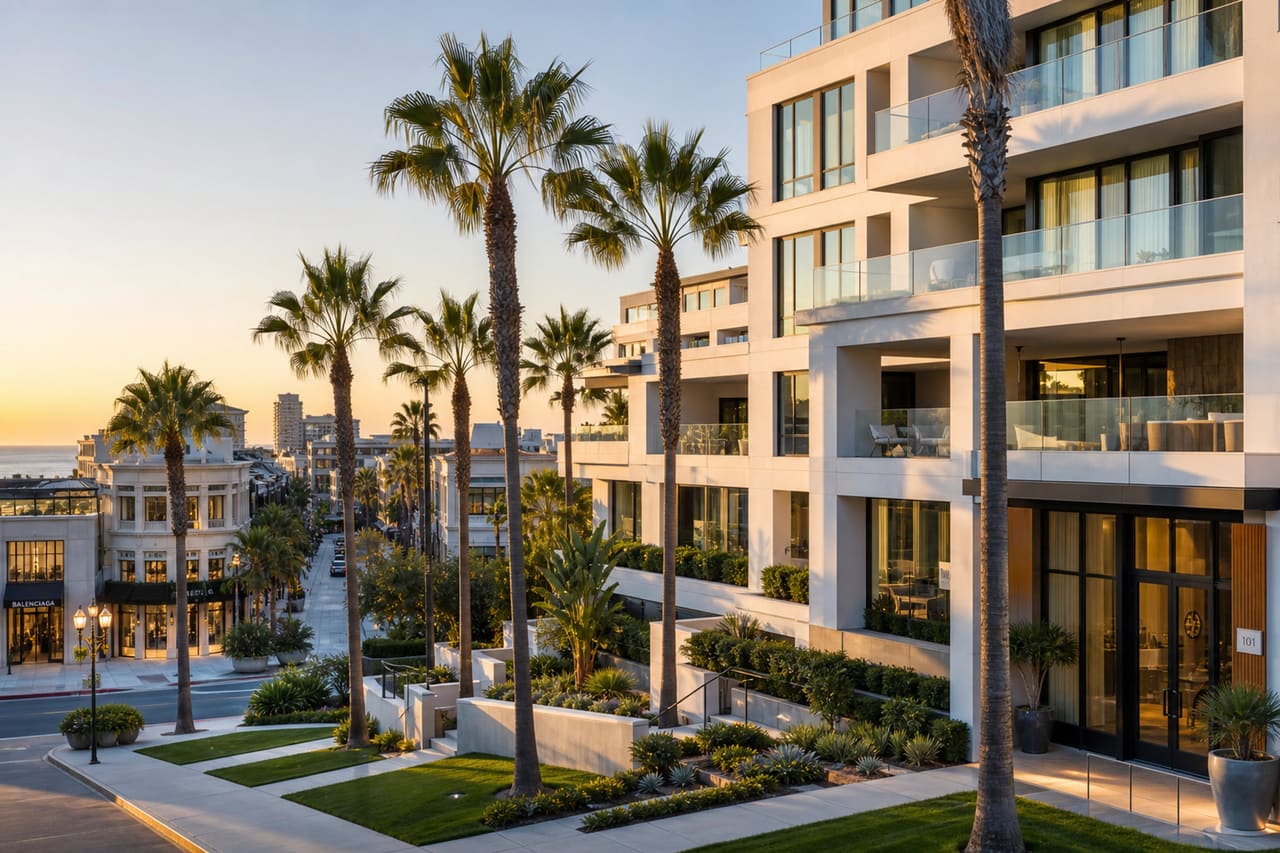 Modern Luxury Apartments Near a High End Shopping District