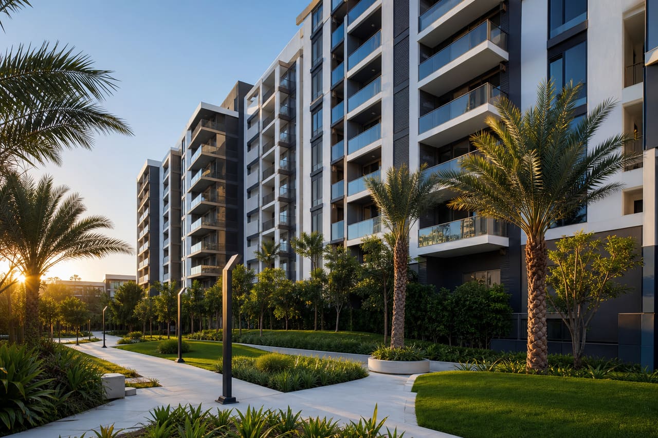 Modern Residential Apartment Complex with Lush Greenery in Karapakkam