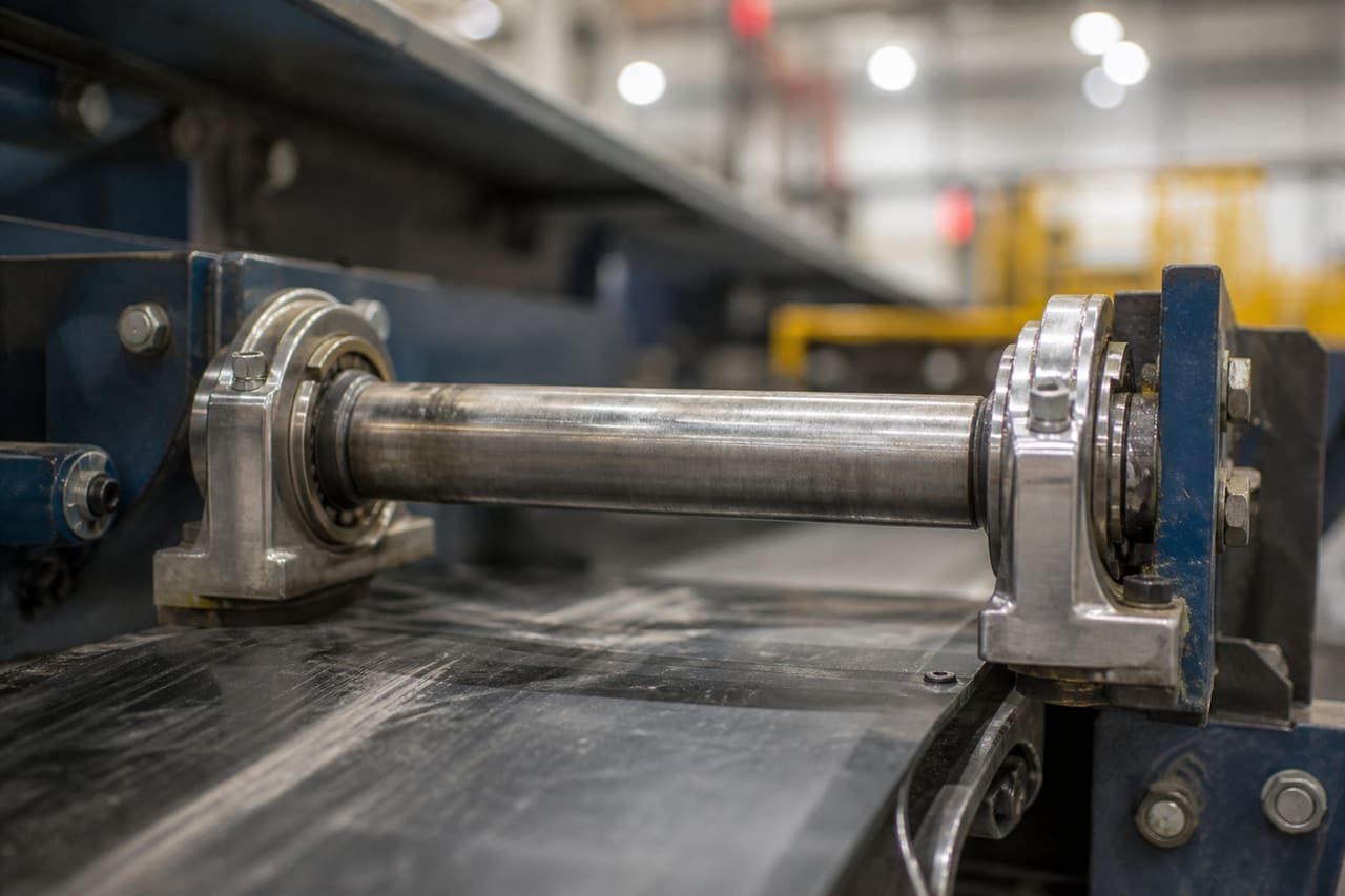 Replacement Bearing Bar Installed in Industrial Conveyor System