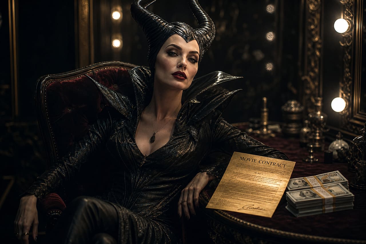 Fantasy Actress Beside Movie Contract and Currency