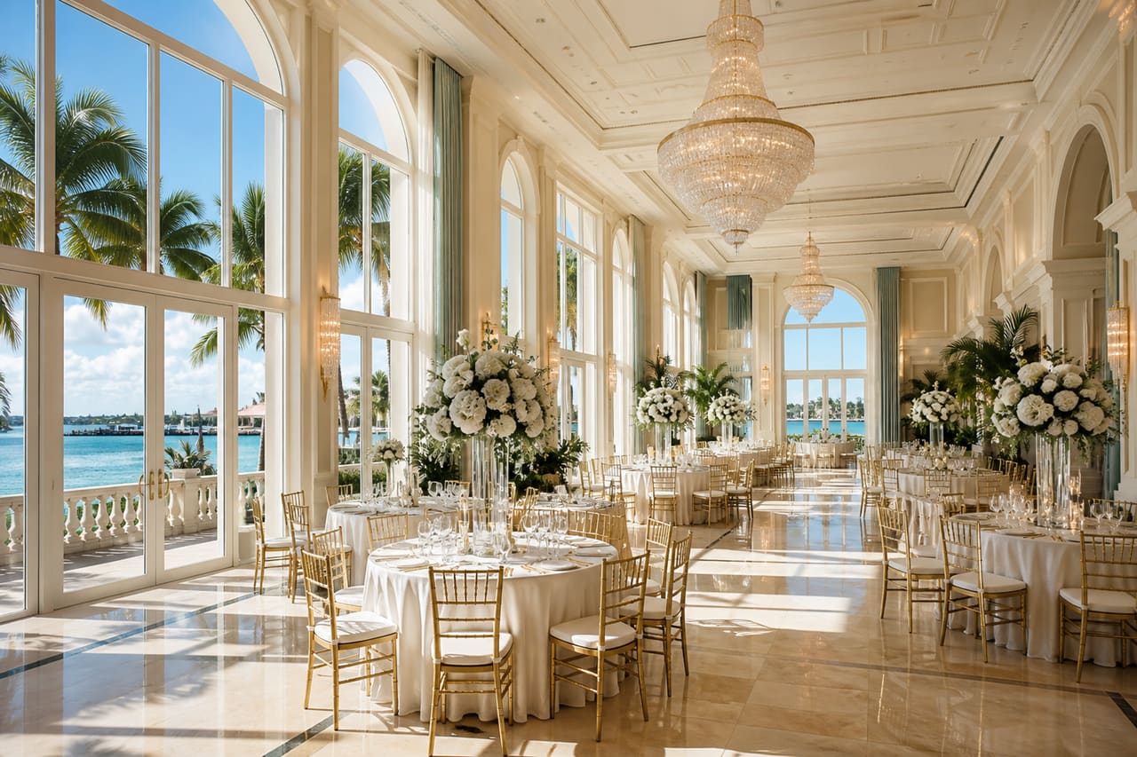 Luxury Event Reception Hall with Ocean View in Nassau Bahamas