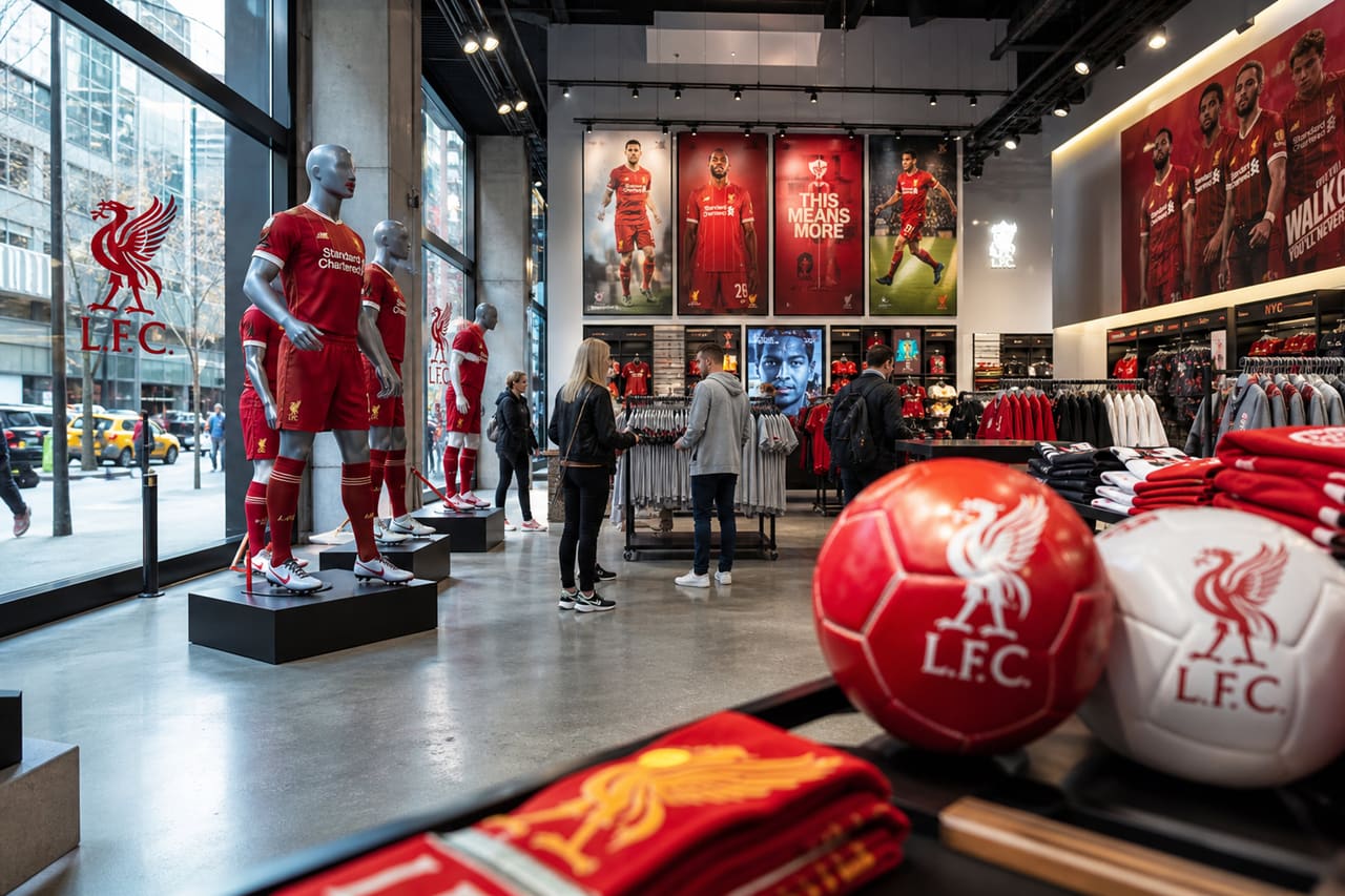 Interior of a Sports Apparel Store in New York City